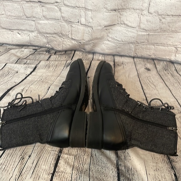 UNR8ED Alexis Black Grey  Side Zipper Combat Boots New Women’s Size 11 - Picture 7 of 13